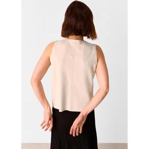 Whistles Oatmeal Lucy Button Front Knit Tank